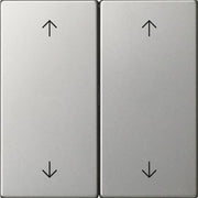 Gira - Abdeckung/Bedienelement für Installationsschalterprogramme Wippe 2-fach 5387600 Edelstahl