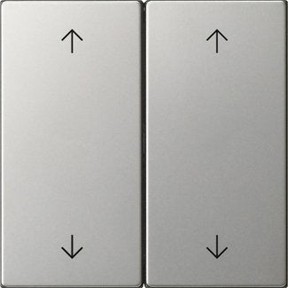 Gira - Abdeckung/Bedienelement für Installationsschalterprogramme Wippe 2-fach 5387600 Edelstahl