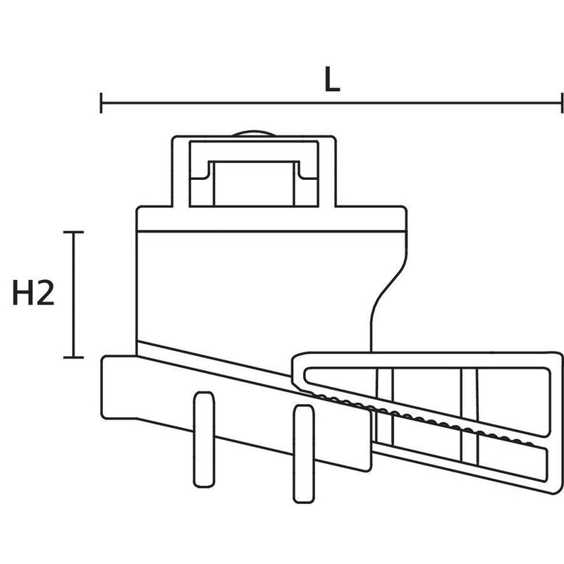 HellermannTyton - Befestigungssockel und -element für Kabelbinder Befestigungselement BeamCl. C #151-01187 m. foam-PA6GF30-BK − 200 Stück