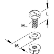 Niedax - Verschlussschraube Schraube FKM 8X20 K01 − 100 Stück