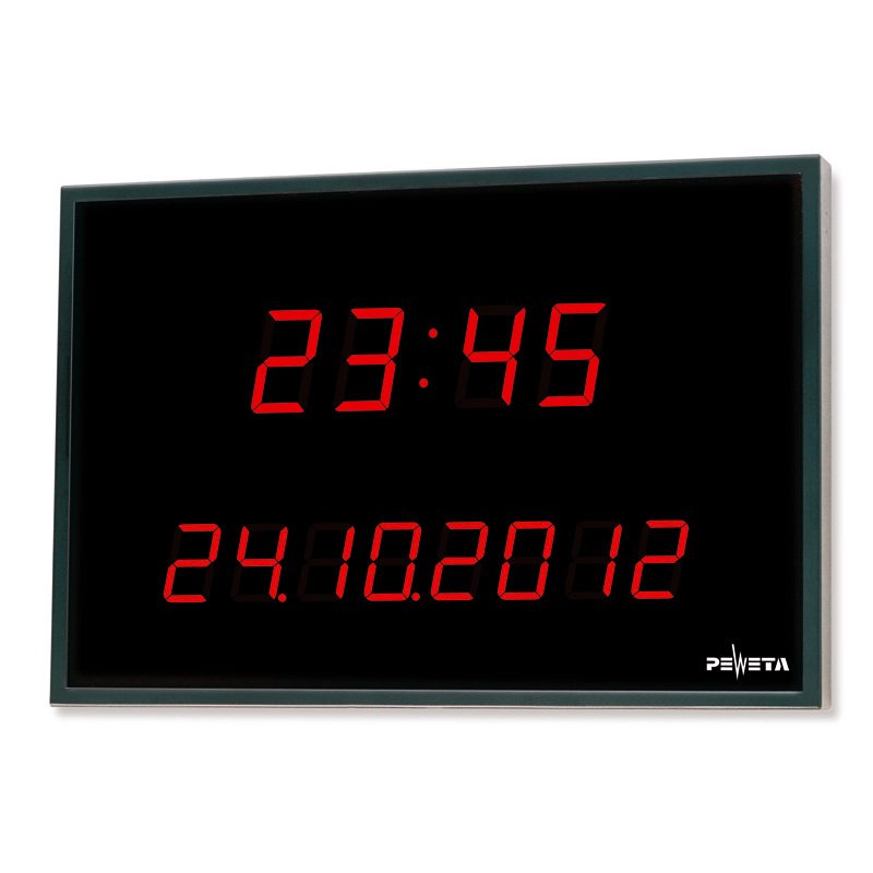 Peweta - Uhr LED-Digitaluhr 42.515.551 2-zeil,Uhrzeit,Datum