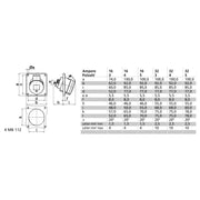 Bals Elektrotech - CEE-Anbausteckdose (IEC 60309) Anbausteckdose geneigt 32A 12788 3p 110V 4h IP44