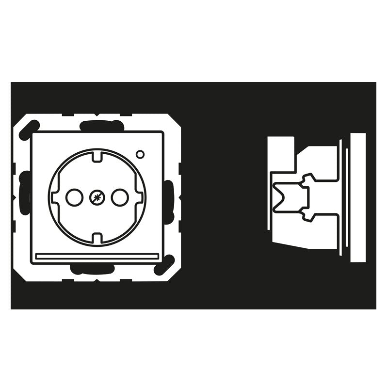 Jung - Steckdose SCHUKO-Steckdose 16A 250V A 1520-O CH LNW LED-Orient.licht ws