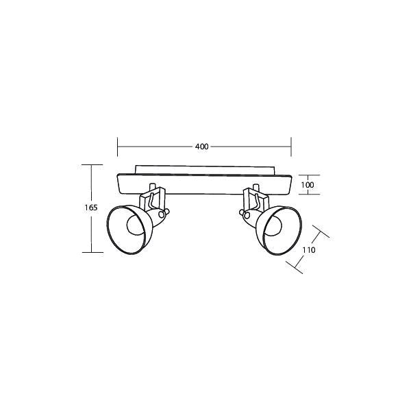 Brumberg Leuchten - Decken-/Wandleuchte Anbauleuchte 2x E14 57112180