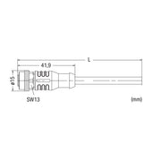 WAGO - Konfektioniertes Sensor-Aktor-Kabel Sensor-/Aktorleitung M12A 756-5301/060-100 Bu., axial,5-polig