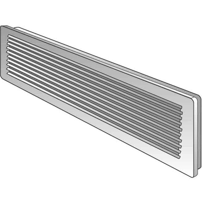 Helios Ventilatoren - Lamellengitter Türlüftungsgitter TGL − 4 Stück