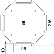 OBO Bettermann - Deckel Kreuzstück für Kabeltragsystem Deckel für Kreuzung RKD 100 FS B100mm Stahl