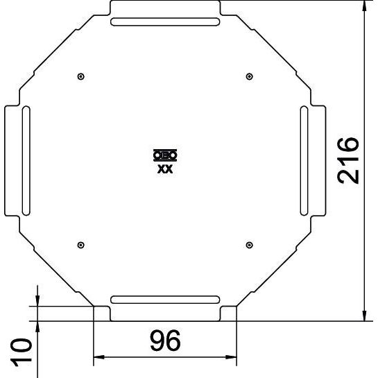 OBO Bettermann - Deckel Kreuzstück für Kabeltragsystem Deckel für Kreuzung RKD 100 FS B100mm Stahl