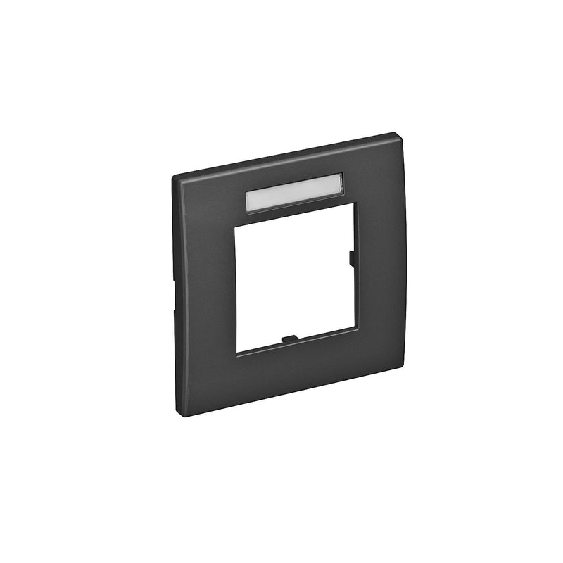 OBO Bettermann - Abdeckrahmen AR45-BF1 SWGR 1fach 84x84mm sw-gr