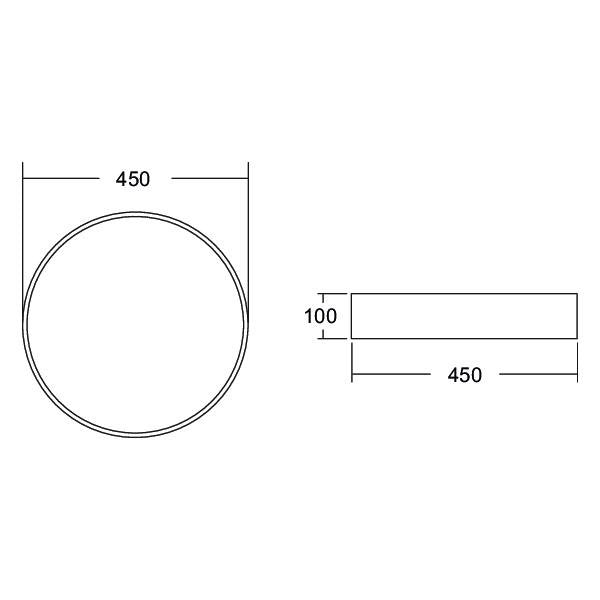 Brumberg Leuchten - Decken-/Wandleuchte LED-Anbau-Flächenleuchte 13695163 3000K