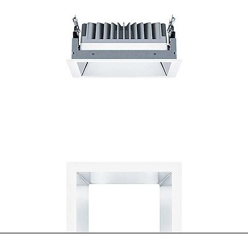 Zumtobel Group - Downlight/Strahler/Flutlicht LED - Deckeneinbauleuchte PANOS EVO #60815939 Q190L 840 230V AL WH