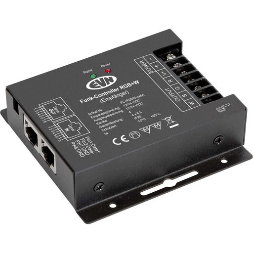 EVN Lichttechnik - Steuergerät für Leuchten Funk-Empfänger-Controller FCRGBW4X6A 12-24V/DC-4x6A IP20