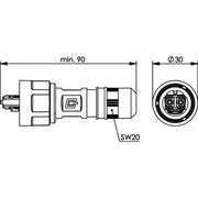Telegärtner - LWL-Steckverbinder STX V1 2SC Steckerset 100007615 SM BP Knickschutz