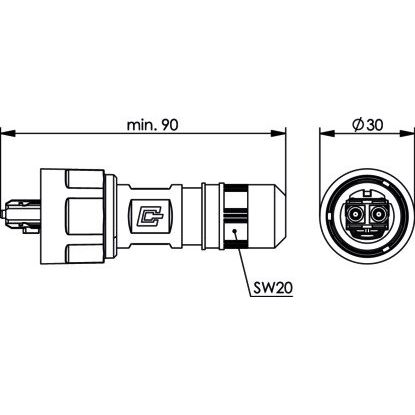 Telegärtner - LWL-Steckverbinder STX V1 2SC Steckerset 100007615 SM BP Knickschutz
