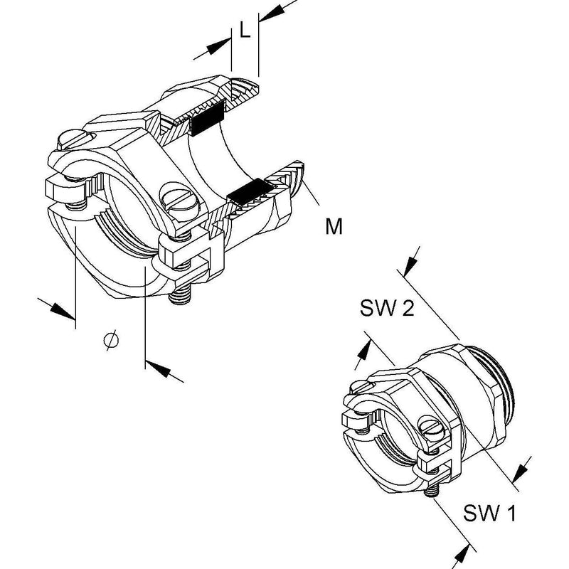 HKL - Kabelverschraubung 924M1609 − 50 Stück