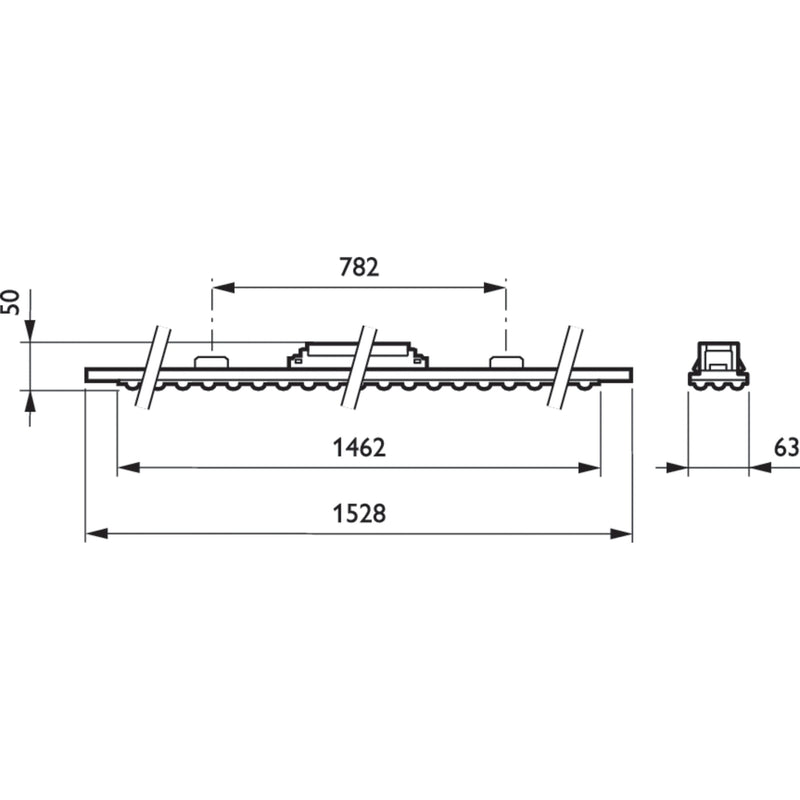 Philips Lighting - Geräteträger für Lichtbandsystem LED-Lichtträger ws 4MX850 #66696699 G2 581 66S/840 PSD