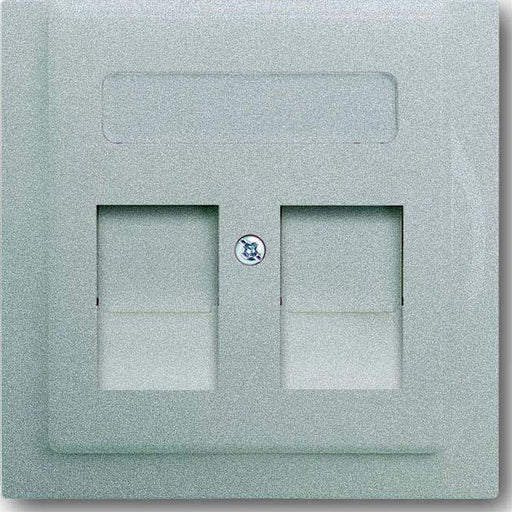 Busch-Jaeger - Einsatz/Abdeckung für Kommunikationstechnik Zentralscheibe alu/si 1800-783 Mod.Jack,2Ö,Beschri