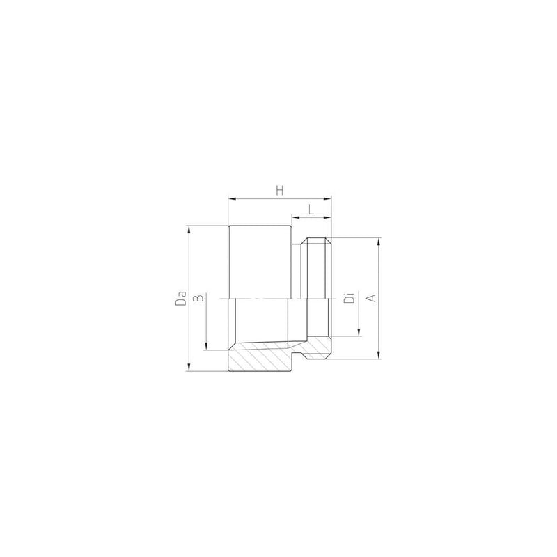 Jacob - Erweiterungs-/Reduzierring MS-Übergangstück M16NPT1/2 M16 NPT1/2 − 100 Stück