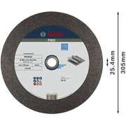 Bosch - Trenn-/Schleifscheibe PRO Metal Gebundene 2608600542 Trennscheibe 300 x