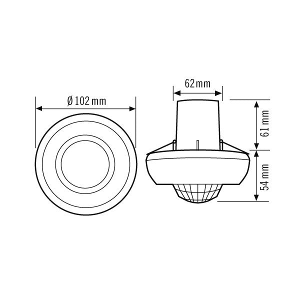ESYLUX - Bewegungsmelder/Präsenzmelder komplett Decken-Bewegungsmelder MD 360/24 Basic FM