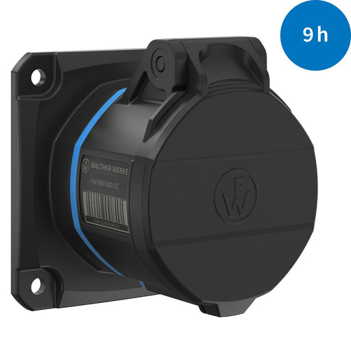 Walther Werke - CEE-Anbausteckdose (IEC 60309) CEE NEO Anbaudose gerade FW411509SK 16A 5P 9h IP54 − 10 Stück