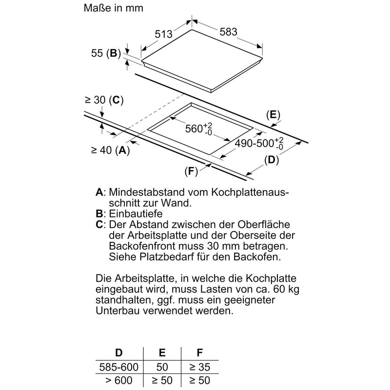 Bosch - Kochfeld EB-Kochfeld Induktion NIF64RCB5E Serie4