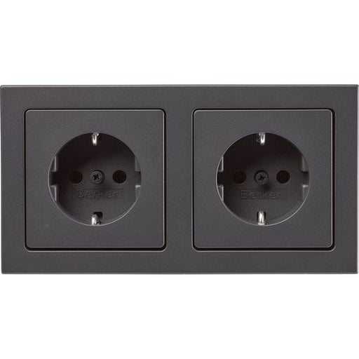 Berker - Steckdose Steckdosen-Kom SCHUKO 2f m 47206096 Ra Q.3 anth