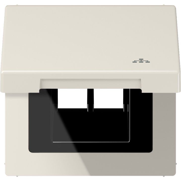 Jung - Abdeckrahmen Klappdeckel LS 990 BFKL LAN LAN m.Zentralplatte