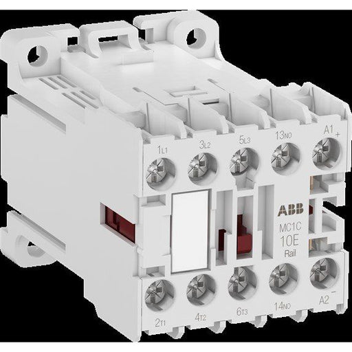 ABB Stotz S&J - Leistungsschütz zum Schalten von Wechselstrom Kleinschütz MC1C310ATWED-RAIL 3S, Hilfs 1S, 33V DC