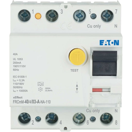 Eaton - Fehlerstrom-Schutzschalter FI-Schalter FRCMM40/4/03-A-NA110 40A 4pol 300mA