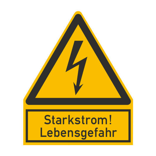 Cimco Werkzeuge - Warn-/Hinweisschild WS Starkstr.Lebensgef.Fol. 182730 Gr. 244x200x1