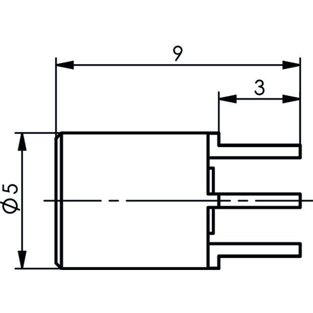 Telegärtner - Koax-Steckverbinder MCX-Anbaubuchse LTP AU 100024999 RASTER 2,54 − 5 Stück