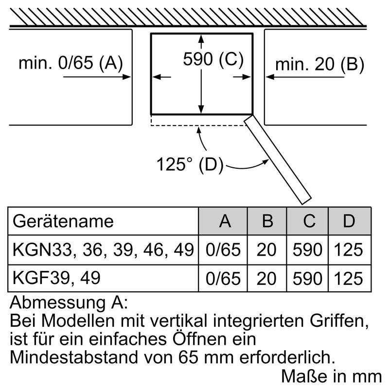Bosch - Kühl-/Gefrierkombination Kühl/Gefrierkombi KGN33NLEB Serie2