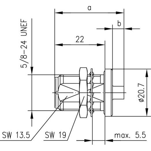 Telegärtner - Koax-Steckverbinder N-Kabeleinbaubuchse AG/TA 100024019 G9 (UT-250)