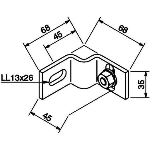 Rico - Montagematerial für Kabeltragsystem Ankerkloben 16J3-C m. Schraube M10