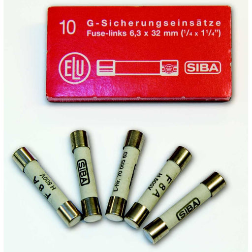 Siba - Zylindrische Sicherung 6,3x32mm F5 A 500V F5 A 500V − 100 Stück