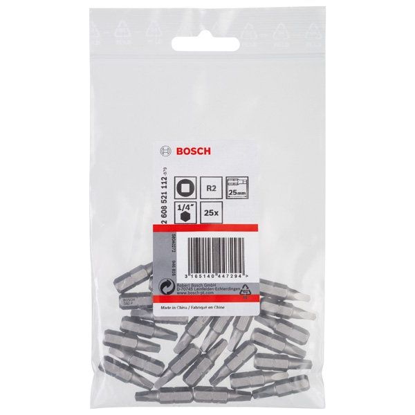Bosch - Bit Schrauberbit Extra-Hart 2608521112 R2, 25 mm, 25er-Pack