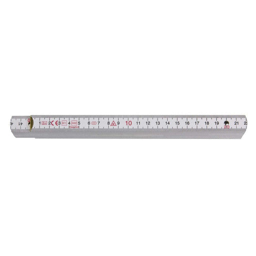 Hultafors - Gliedermaßstab Gliedermassstab H4010W rote Dezimalen, weiß − 10 Stück