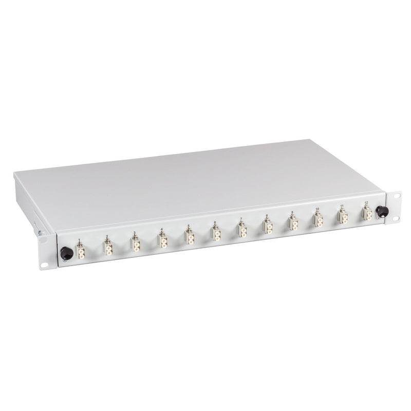 EFB-Elektronik - Patchpanel LWL Spleißbox ausziehb. LC OM4 B71902.48OM4 48Pig./24Kupplungen