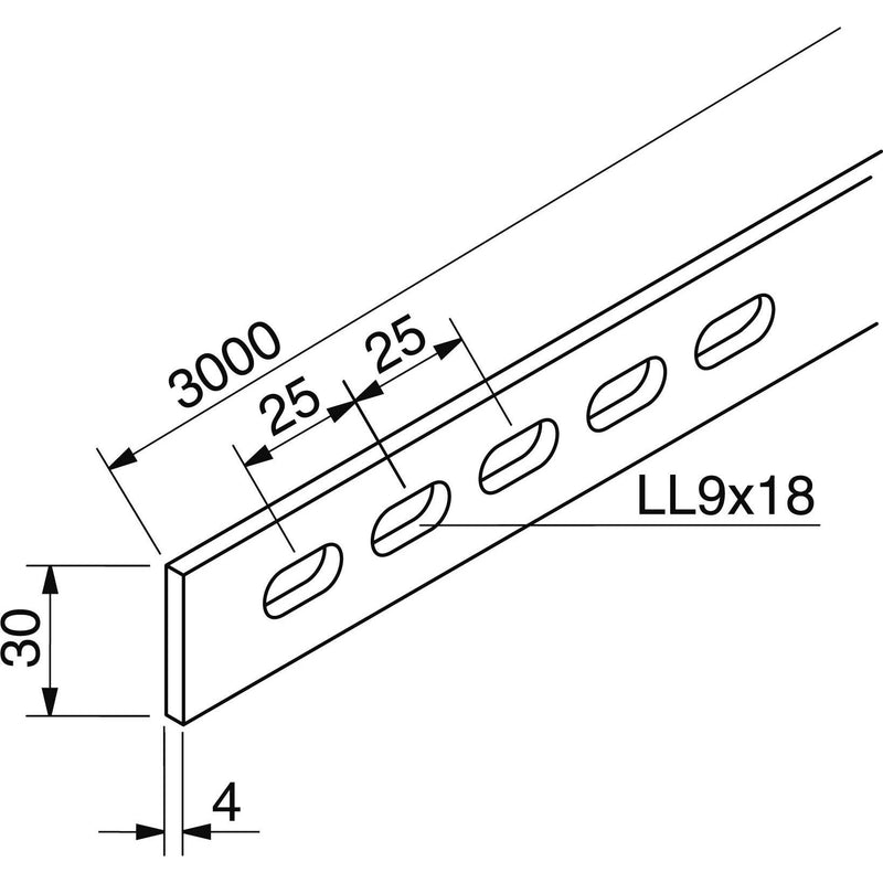 Rico - Montagematerial für Kabeltragsystem Tragstab 16U1-3000