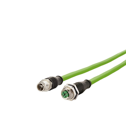 Metz Connect - Patchkabel Kupfer Industrie Verbindungsleitung M12 142M2X12005 0,5m 8pol. X-kodiert − 10 Stück