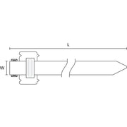 HellermannTyton - Kabelbinder Edelstahlkabelbinder 111-00339(10) 600x1 6,0 mm − 10 Stück