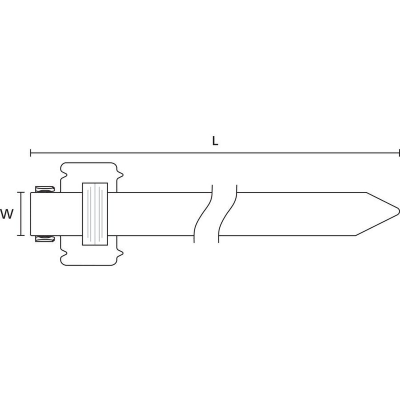 HellermannTyton - Kabelbinder Edelstahlkabelbinder 111-00339(10) 600x1 6,0 mm − 10 Stück