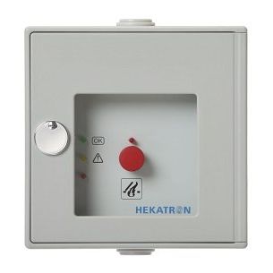 Hekatron Vertriebs - Taster Handauslösung DKT 02 gr grau 24V 2x1 Wechsl