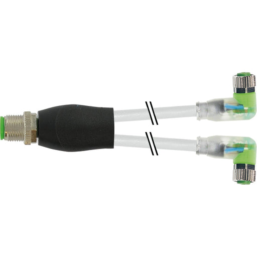 Murrelektronik - Passiver Sensor-/Aktor-Verteiler (mit Leitung) Y-Stecker M12 7000-40861-2300030 auf M8 Bu. mit LED − 1 Stück
