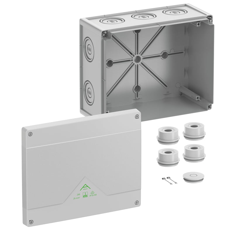 Spelsberg - Dose, Gehäuse für Montage auf der Wand/Decke Abzweigkasten 82540001 Abox 250l