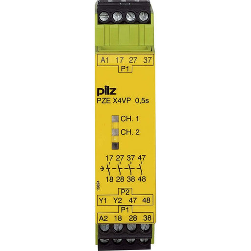 Pilz - Gerät zur Überwachung von sicherheitsgerichteten Stromkreisen Kontakterweiterungsblock PZE X4VP #777580 0,5/24VDC 4n/o fix