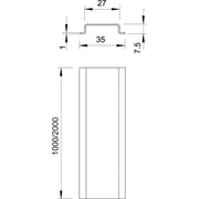 OBO Bettermann - Tragschiene Hutschiene 2069 2M FS band.vz − 2 Meter