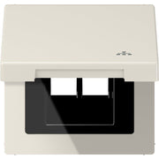 Jung - Abdeckrahmen Klappdeckel LS 990 BFKL LAN LAN m.Zentralplatte