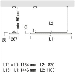 Zumtobel Group - Decken-/Wandleuchte LED-Pendelleuchte LF3 D/I #42952557 940, weiß